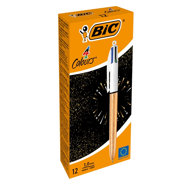 Scatola 12 penna sfera a scatto 4 Colori Party 1.0mm BIC(R)