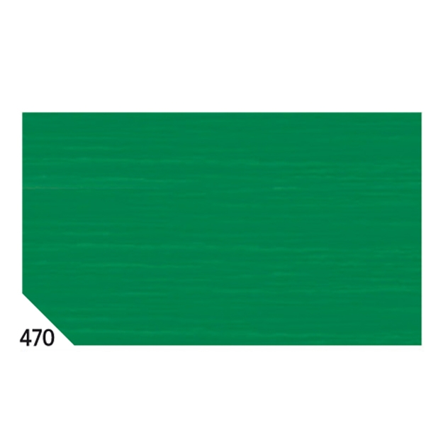 CONF. 10RT CARTA CRESPA VERDE BANDIERA 470 (50X250CM)