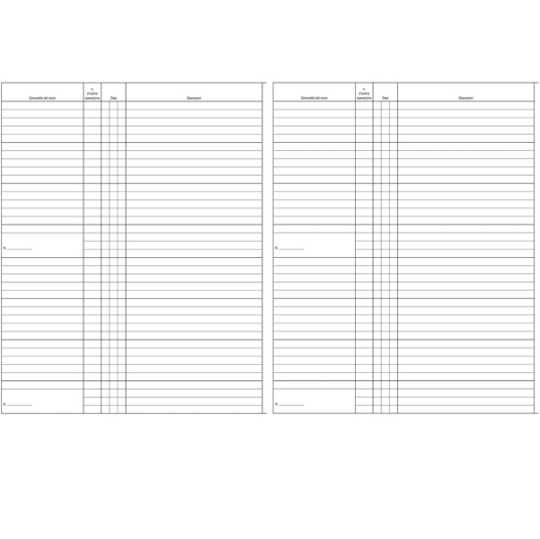REGISTRO LIBRO SOCI SPA/SRL 31X24,5 47PAG. E2376