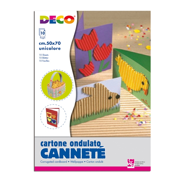 CARTONCINO ONDULATO 50X70CM BLU ART 2206/2 DECO
