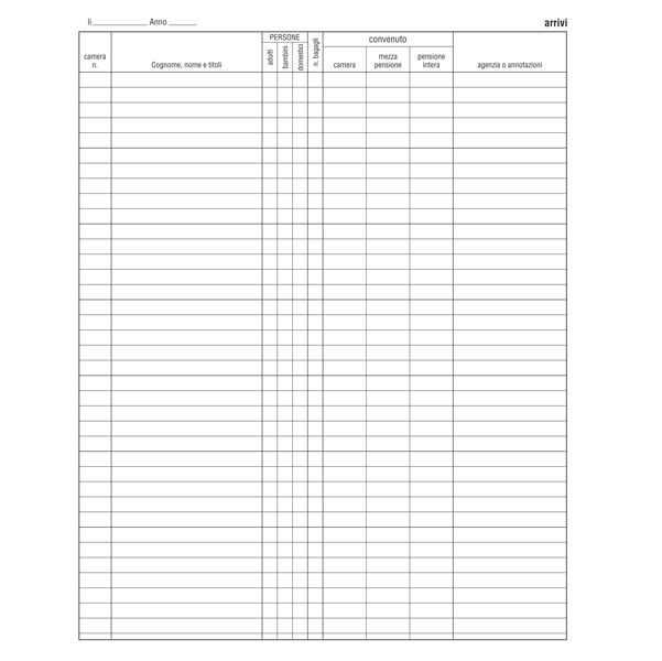 REGISTRO ARRIVI PARTENZE 31x24.5cm 46pag E2839 EDIPRO