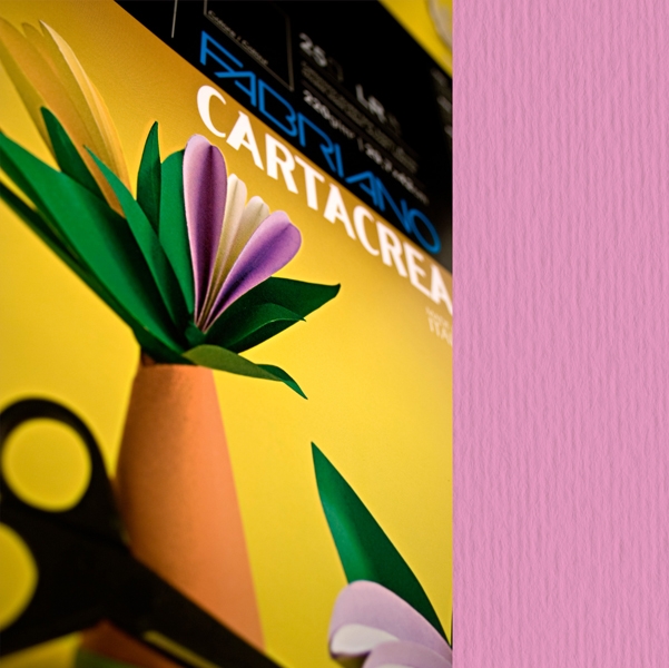 CARTONCINO 35x50cm 220gr - Liscio/ruvido - Fabriano Elle Erre - fucsia