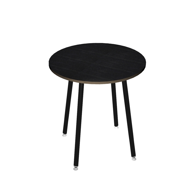 Tavolo alto tondo diam.100xH105cm Nero/Nero venato Skinny Metal