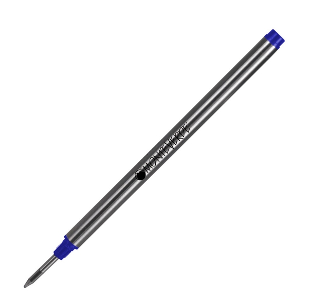 Blister 2 refill in metallo per ROLLER Montblanc (R) BLU PUNTA MEDIA