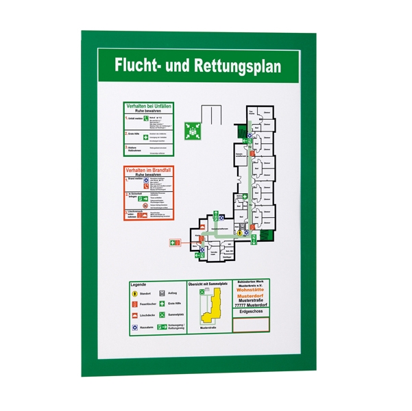 Cornice espositiva adesiva Duraframe(R) A4 21x29,7cm verde DURABLE