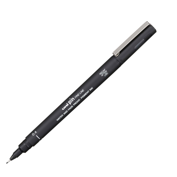 Pin Pennarelli scuola nero punta 0.4mm Uni Mitsubishi