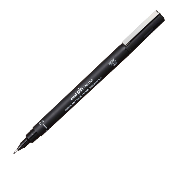 Pin Pennarelli scuola nero punta 0.6mm Uni Mitsubishi