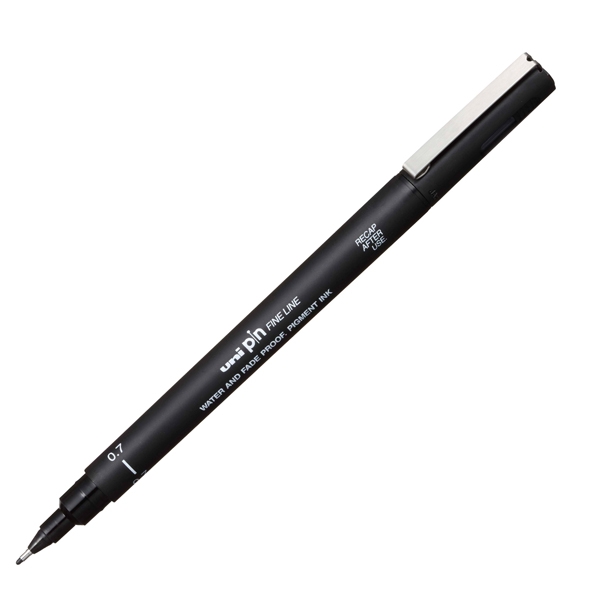 Pin Pennarelli scuola nero punta 0.7mm Uni Mitsubishi