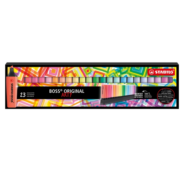 Deskset 23 evidenziatori Boss Original colori assortiti Stabilo