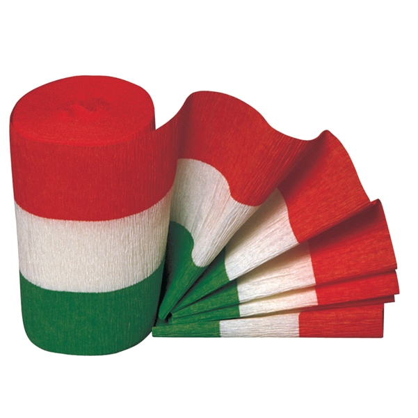 CONF. 3 ROTOLI CARTA CRESPA TRICOLORE 10MT X 10CM