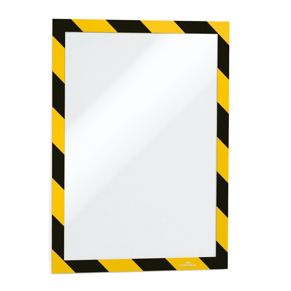 Cornice adesiva Duraframe(R) Security A4 21x29,7cm giallo-nero DURABLE
