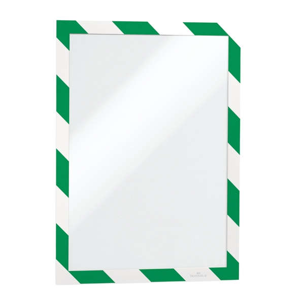 Cornice adesiva Duraframe(R) Security A4 21x29,7cm verde-bianco DURABLE