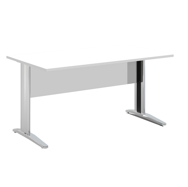 SCRIVANIA LINEARE 160X80cm BIANCO - EASY METAL