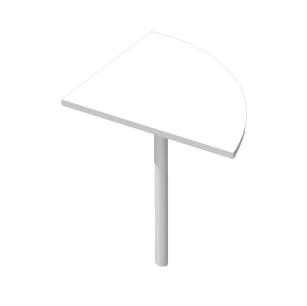 ANGOLARE 90  BIANCO + GAMBA SUPPORTO x SCRIVANIE EASY