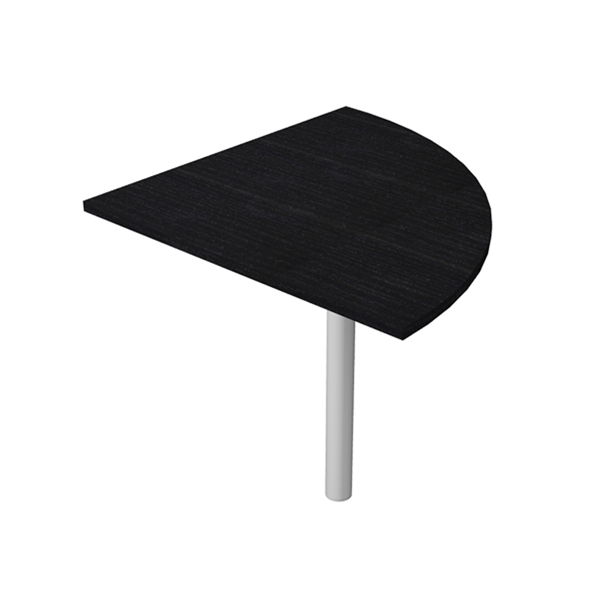 ANGOLARE 90  NERO VENATO + GAMBA SUPPORTO x SCRIVANIE EASY