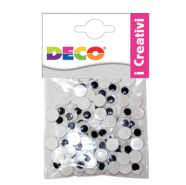 OCCHIETTI ADESIVI TONDI BUSTA DA 50 PZ. MISURE ASSORTITE DECO