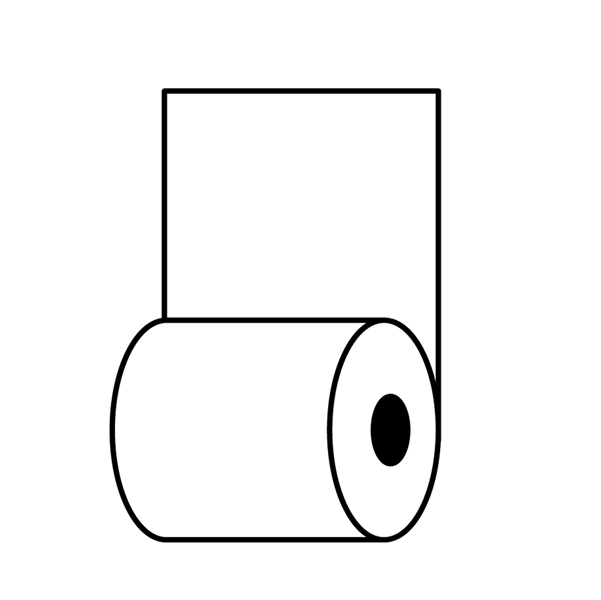 Rotolo carta termica BPA free 55gr neutra 59,5mmx120mt diam.95mm distr.self service