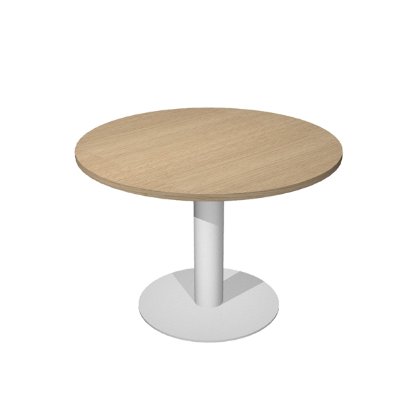 Tavolo riunione tondo diam.120cm gamba metallo Rovere - Agora' Direction