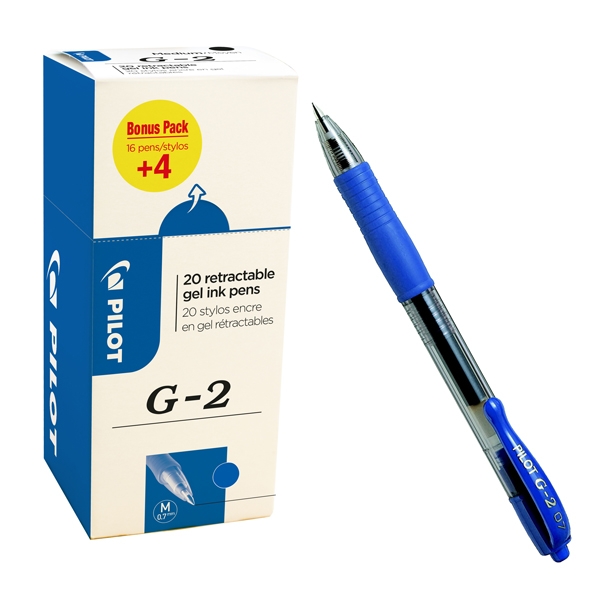 Value pack 16+4 Roller gel scatto G-2 0 ,7mm blu PILOT