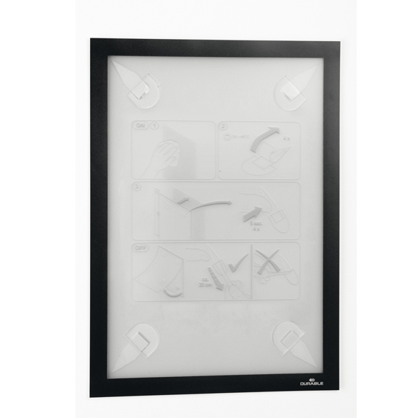 Cornice adesiva Duraframe(R) Wallpaper A4 21x29,7cm nero DURABLE