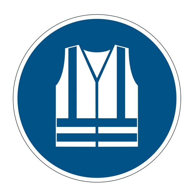 Pittogramma adesivo da terra "DPI Gilet" diam. 43cm 1735 Durable