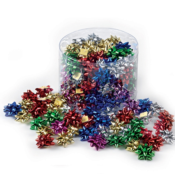 100 stelle nastro metal 6870 5mmxdiam.2,5cm colori assortiti Brizzolari