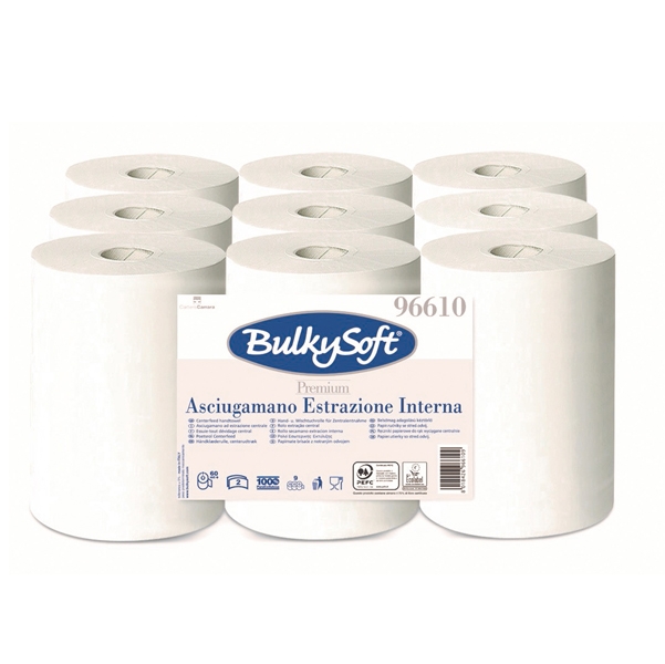 Asciugamani in rotolo MINI diam.13cm - 60mt Premium BulkySoft
