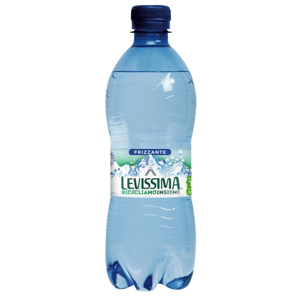 Acqua frizzante bottiglia PET 100 ricicl