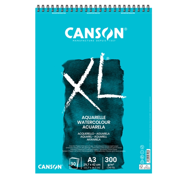 Album XL Aquarelle f.to A3 300gr 30fg Canson