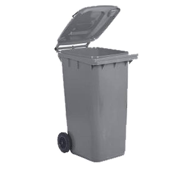 Bidone carrellato Lt.120 Grigio per raccolta differenziata