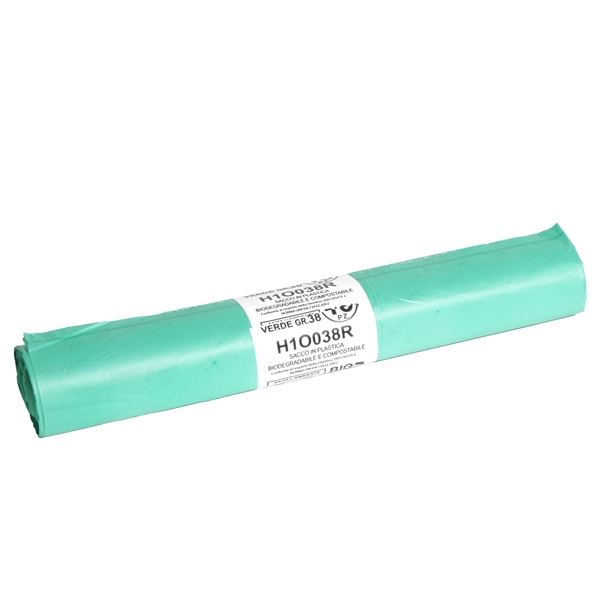 10 Sacchi BIO verdi 70x100cm 110Lt 18µ