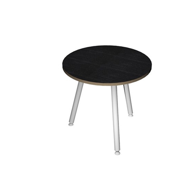 Tavolo riunione tondo diam.80cm Bianco/Nero venato Skinny Metal