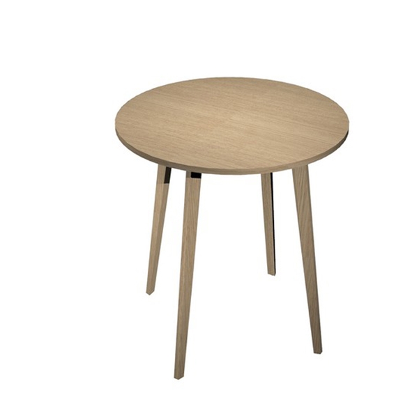 Tavolo alto tondo diam.100xH105cm Rovere/Rovere Woody