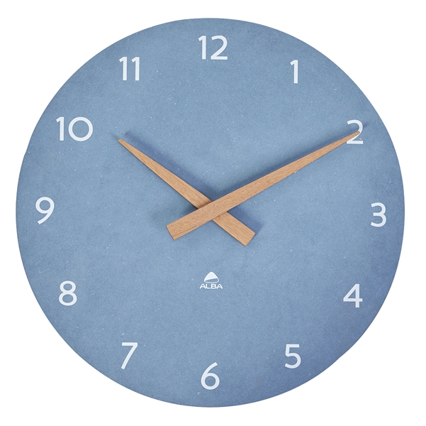Orologio da parete diam.30cm blu chiaro/legno HorMilena Alba