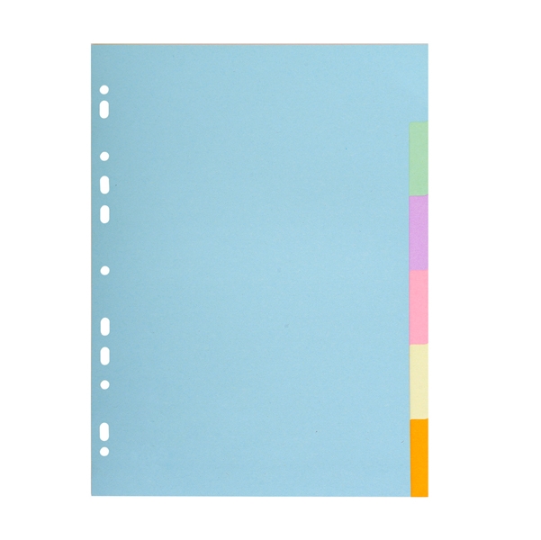 SEPARATORE Pastel A4 6 tasti in CARTONCINO 170gr 1606E Forever Exacompta