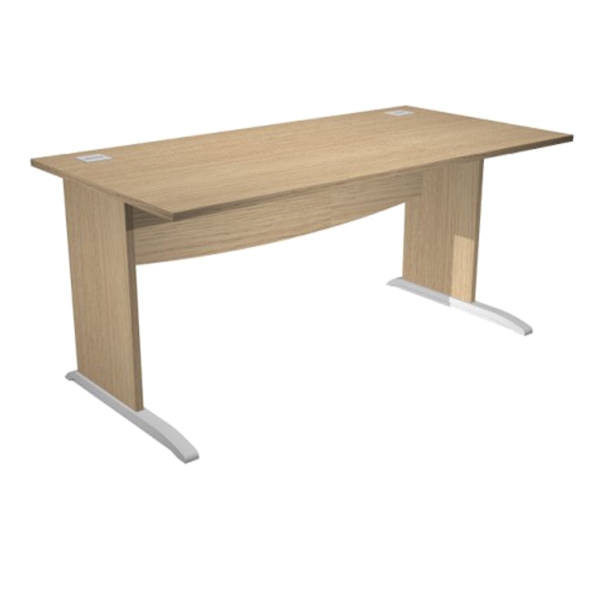 Scrivania operativa fianchi a L melaminico 140x80cm h73cm rovere Agora' Basic