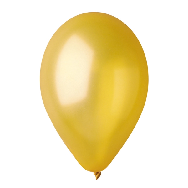 Busta 16 palloncini diam.26cm metal oro Big Party