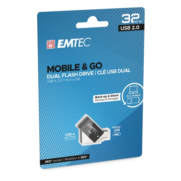 Emtec Dual USB2.0 micro-USB T260 32GB