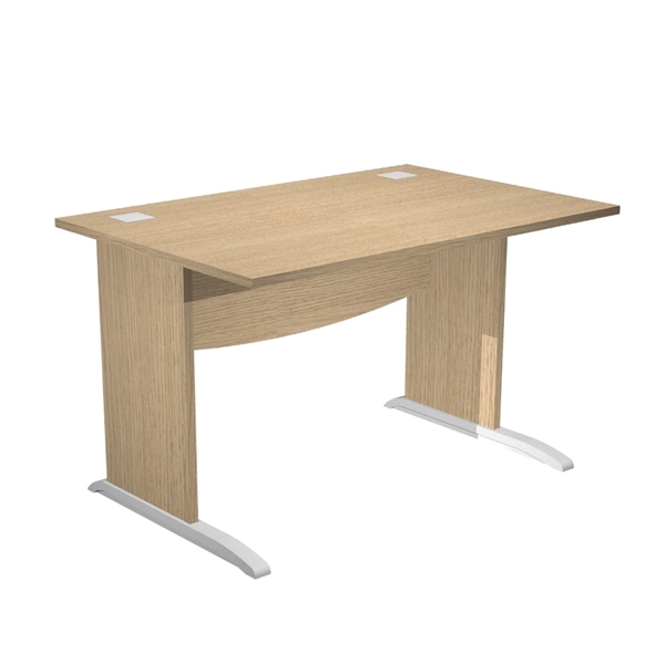 Scrivania operativa fianchi a L melaminico 120x80cm h73cm rovere Agora' Basic