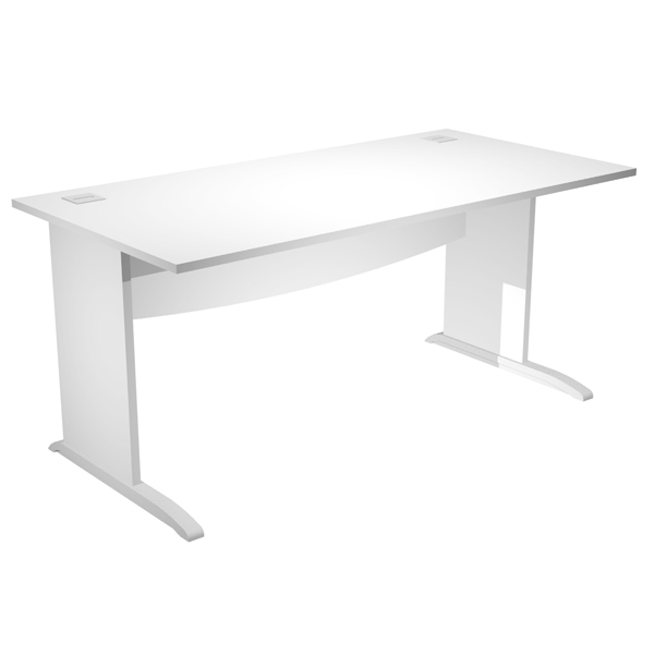 Scrivania operativa fianchi a L melaminico 160x80cm h73cm bianco Agora' Basic