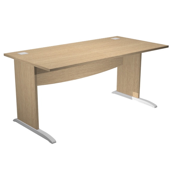 Scrivania operativa fianchi a L melaminico 180x80cm h73cm rovere Agora' Basic