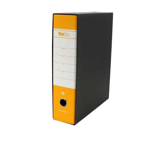 Registratore STARBOX f.to protocollo dorso 8cm giallo STARLINE