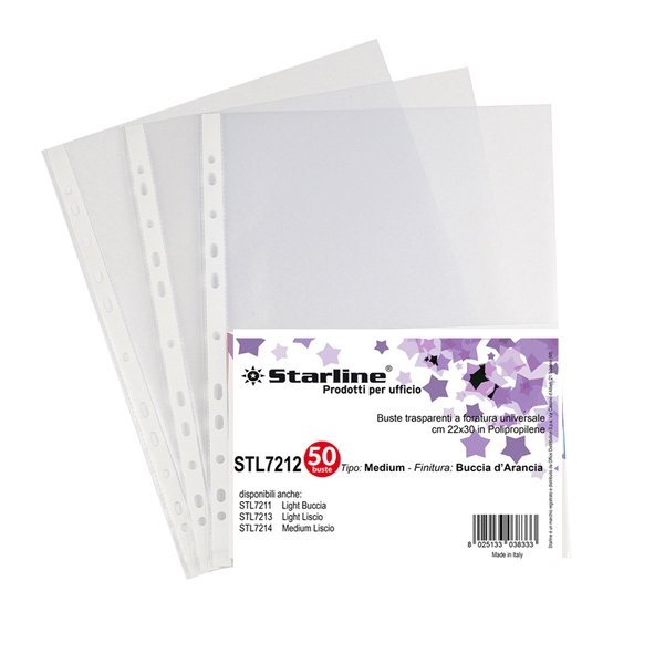 50 BUSTE FORATE 22X30 BUCCIA Medium Starline