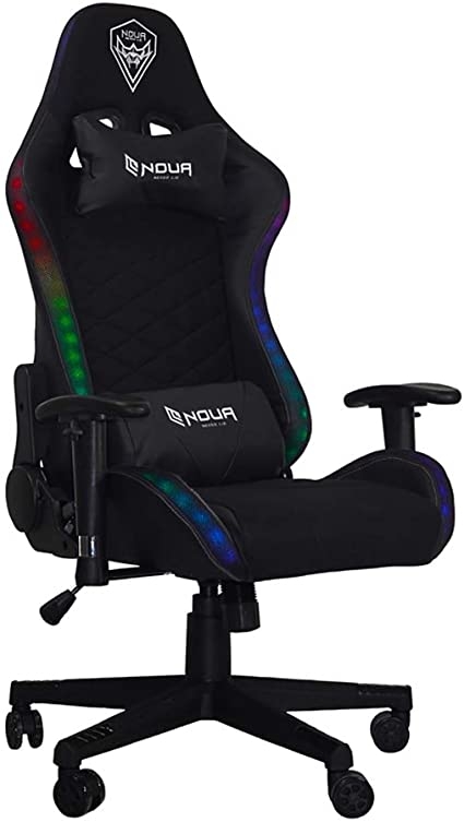 GAMING SEDIA NOUA MAO M5 RGB RAINBOW BK BLACK STOFFA/ECOPELLE BRACCIOLI