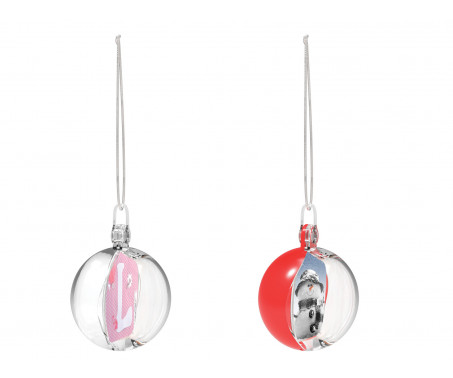 SUB MINI PALLA NATALIZIA TRASPAREMTE ORNAMENTALE 38D MPNTR