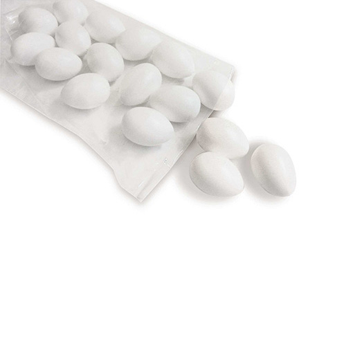 UOVA BIANCHE IN PLASTICA DA DECORARE - CONF.50 PZ.