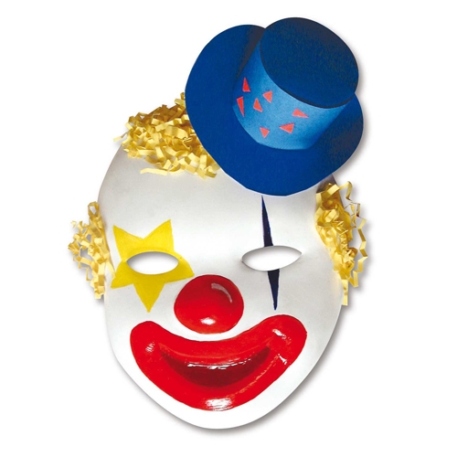 MASCHERA DA DECORARE CM.15X20 - CLOWN (min.ord.6 o multipli)