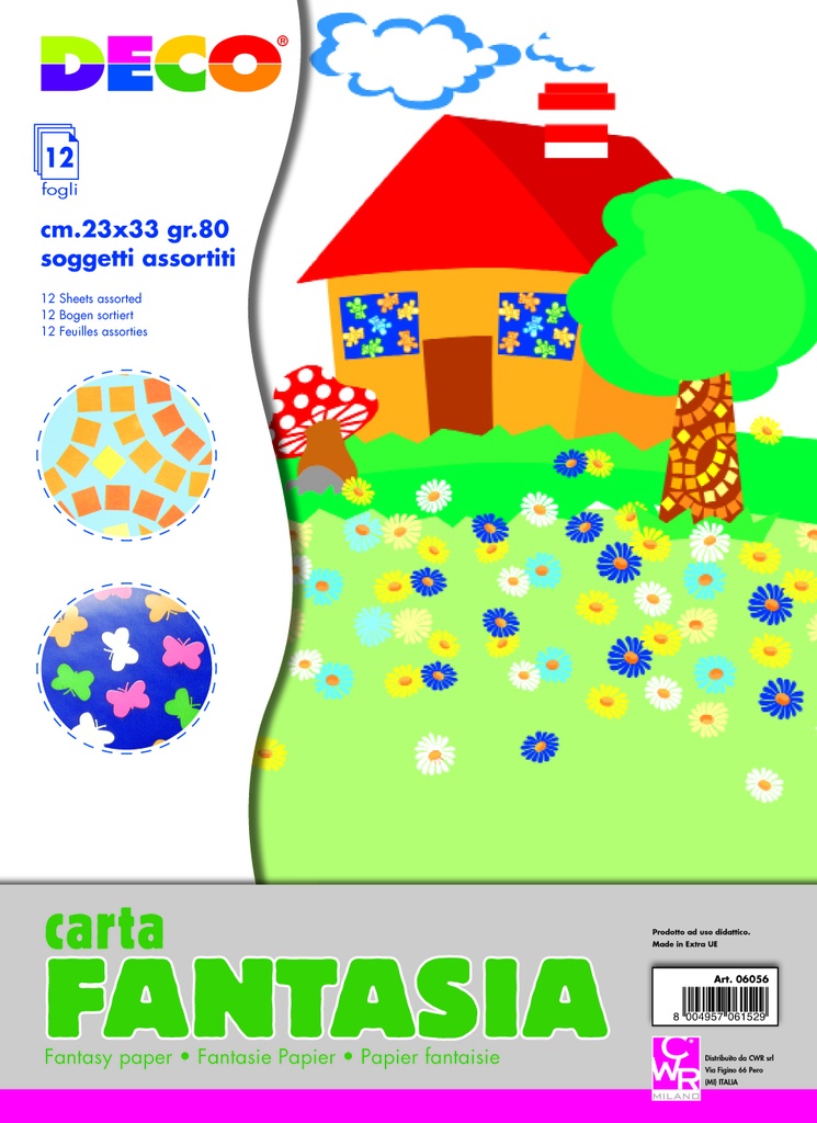 CARTA FANTASIA CM.23X33 - CONF.12 FG. (min.ord.5 o multipli)