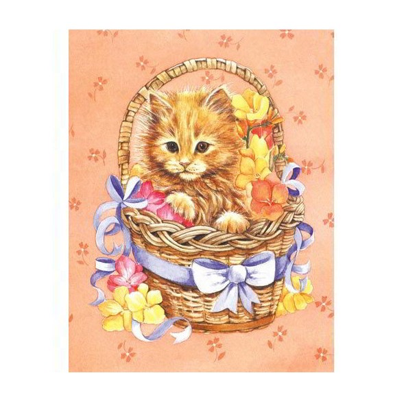 BUSTA DA 1 FG CARTA DECOUPAGE 3D - GATTO - CONF.3 BS.