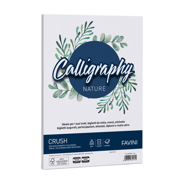 Carta Calligraphy Nature CRUSH A4 50fg 250gr uva FAVINI